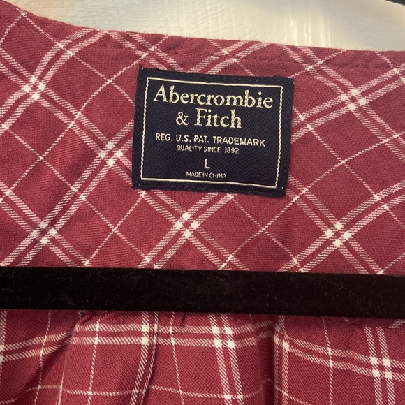 Abercrombie Cropped Plaid Wrap Top (Large) - Picture 2 of 6